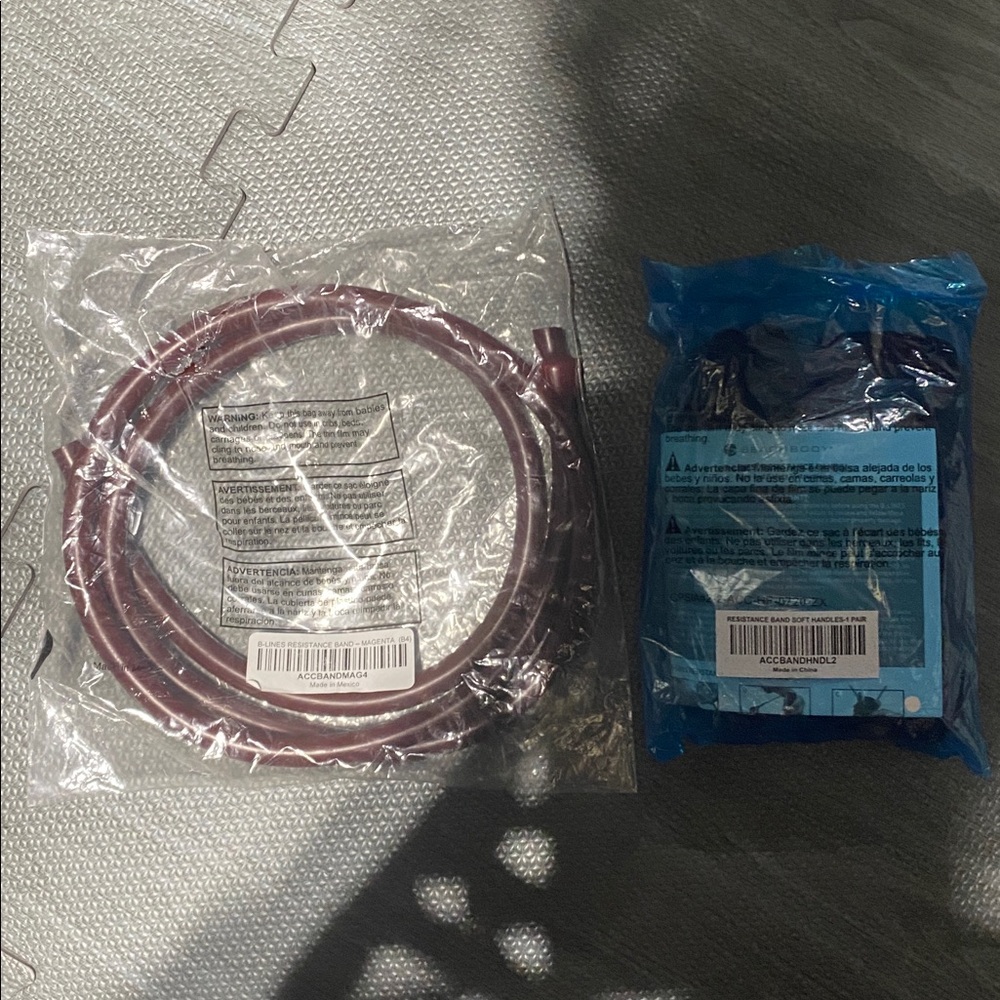 Beachbody B-line Resistance Band soft handles & magenta band NWT in packages